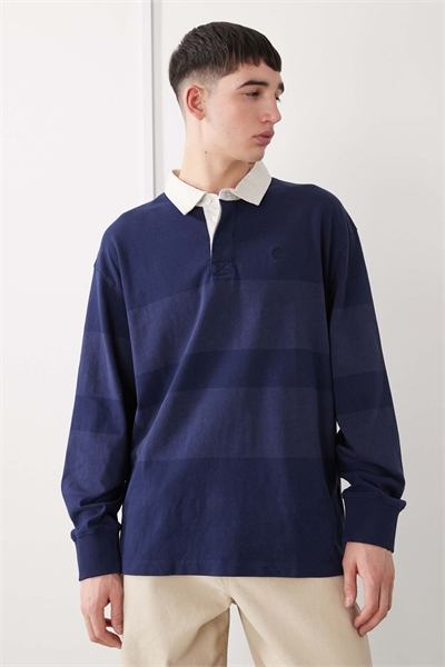 Поло с длинными рукавами в полоску в стиле регби артикул 154354306