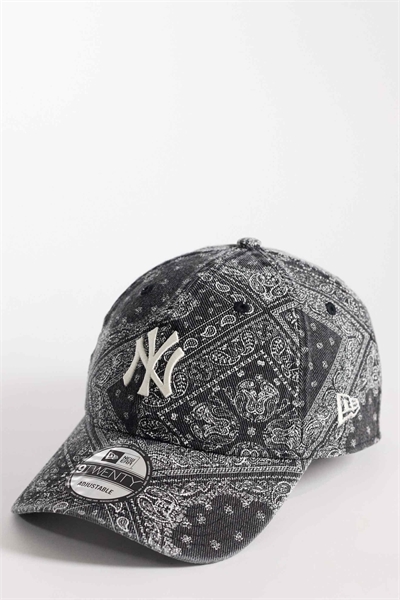NY Yankees 9twenty вымытый деним с принтом в виде черного пейсли артикул 155724570
