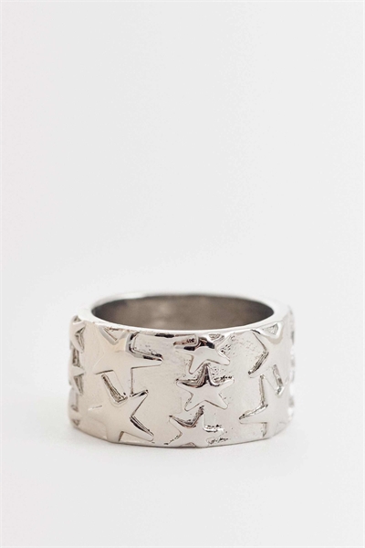 Универсальное кольцо с широким профилем в форме звезды артикул 155407724