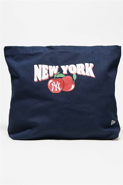 Женская сумка NY Yankees с графическим логотипом и фруктовым принтом, темно-синяя артикул 154895093