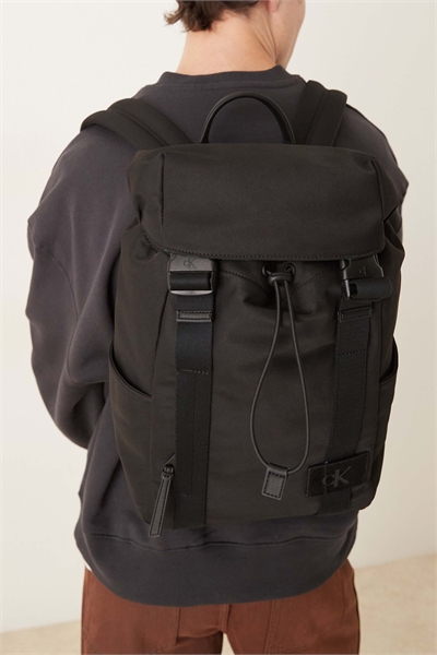 Холщовый рюкзак черного цвета артикул 154172685