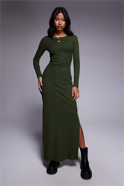 Макси-платье в полоску с разрезом артикул 148780830