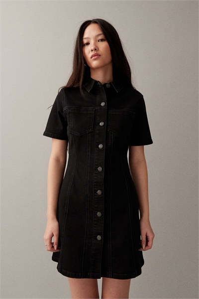 Облегающее мини-платье из джинсовой ткани артикул 153750267