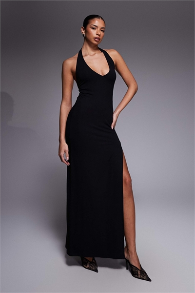 Макси-платье с вырезом «холтер» артикул 152557016