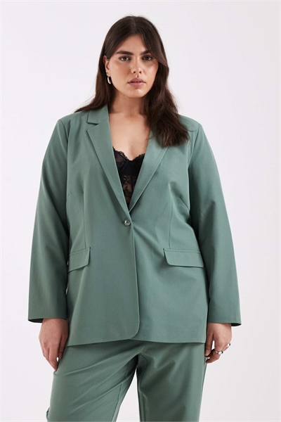 Свободный блейзер зеленого цвета артикул 153084212