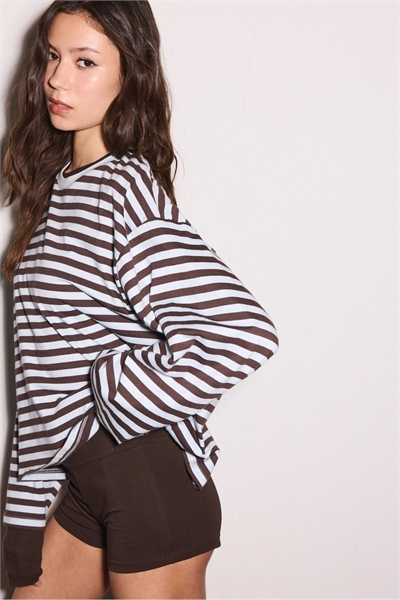 Мини-шорты коричневого цвета артикул 155927616