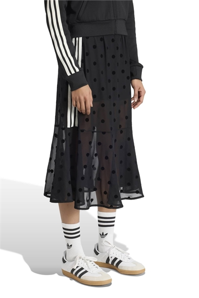 Сетчатая юбка-миди в горошек черного цвета артикул 151301895