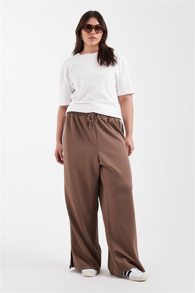 Брюки с широкими брючинами и боковой полоской от Pieces Curve артикул 154694260