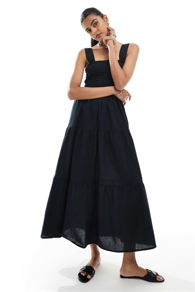 Летнее макси-платье Esmee Exclusive с сборками на талии артикул 132800481