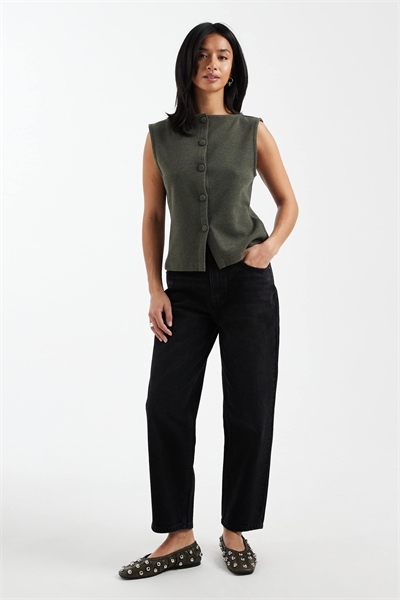 ASOS DESIGN Petite джинсы-мама с высокой талией и свободным кроем, черные артикул 153818696