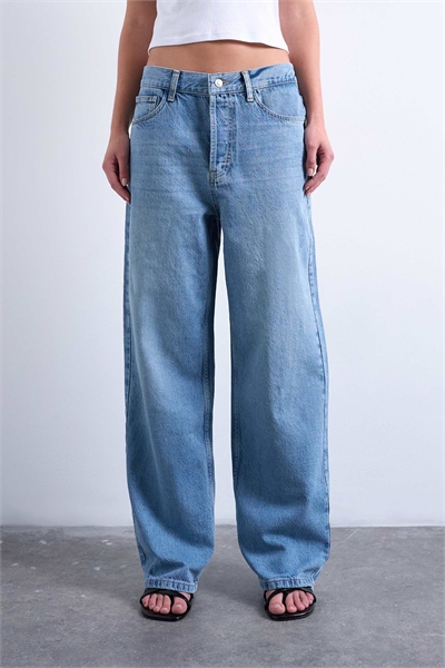 Джинсы с заниженной талией и низкой посадкой, отбеленные артикул 149629513