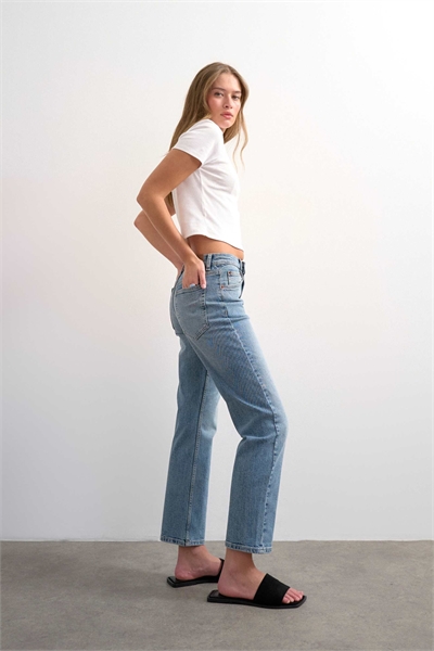 Джинсы Orson с прямым кроем и средней посадкой, отбеленные артикул 149629191