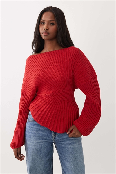 Вязаный джемпер с затягивающимся поясом и складками артикул 155845565