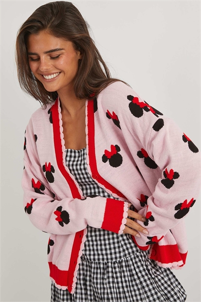 Вязаный кардиган Disney с изображением Микки Мауса и сердечками артикул 156136405