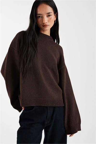 Свитер из хлопковой смеси с широкими рукавами артикул 155052208