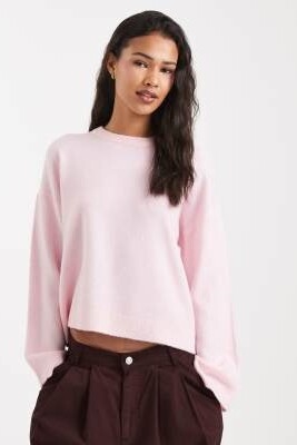 Свитер прямого кроя с круглым вырезом артикул 152906711