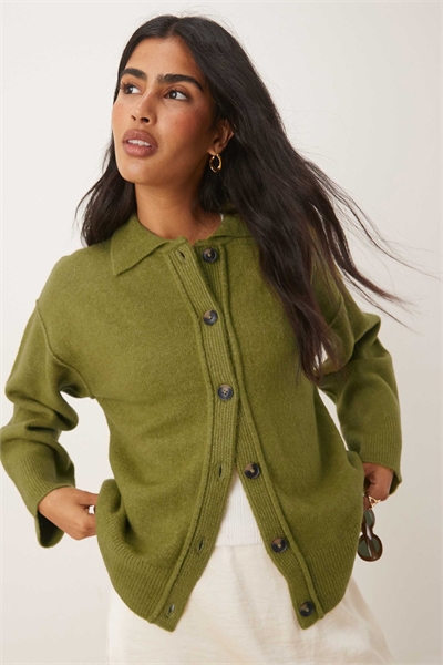 Кардиган с воротником-рукавом из трикотажа и декоративными швами артикул 143768193