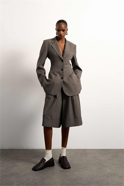 Tolu Coker x Topshop — укороченные брюки длиной до щиколотки, цвет «тауп» артикул 151701439