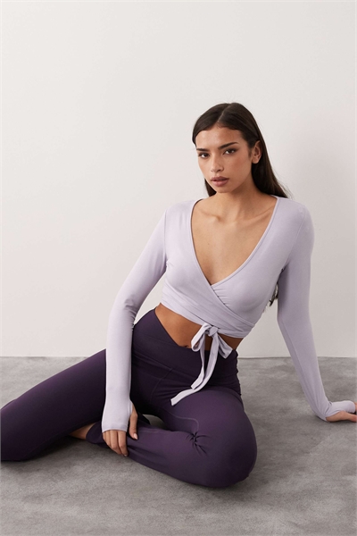 Короткий кардиган-халат для йоги артикул 154055982