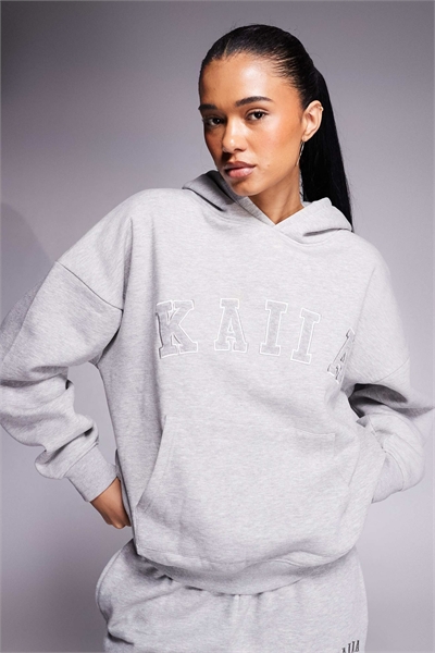 Худи свободного кроя с высоким содержанием хлопка и вышитым логотипом co-ord артикул 147764583