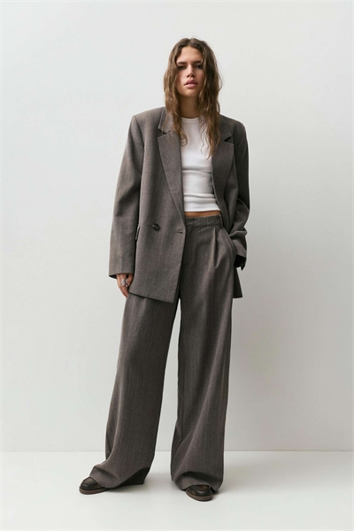 Полосатый двубортный блейзер артикул 155650758