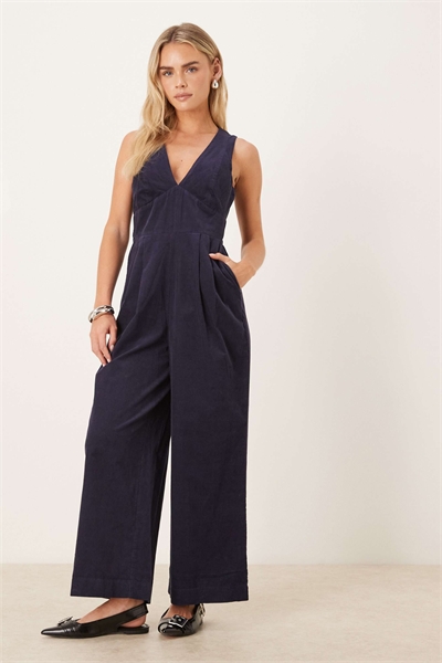 Комбинезон без рукавов с V-образным вырезом из чистого хлопка цвета «аризона» артикул 153643345