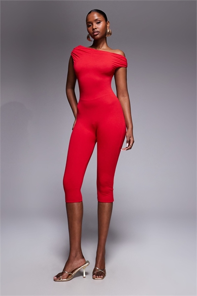 Комбинезон-капри с асимметричным плечом от Gina артикул 153530024