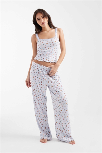 Пижамные штаны с узором «бранч» из ткани Pointelle артикул 152317481