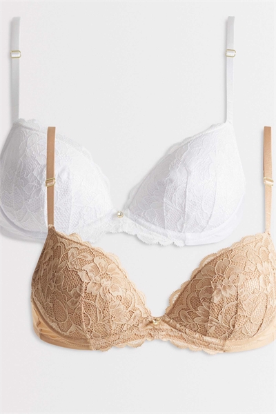Набор из 2 бюстгальтеров с пуш-апом из сексуального кружева артикул 154056734