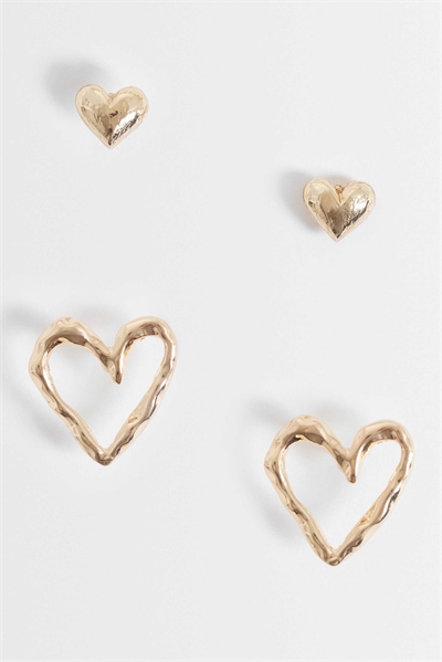 Серьги в форме сердечка, комплект из 2 штук артикул 154012190