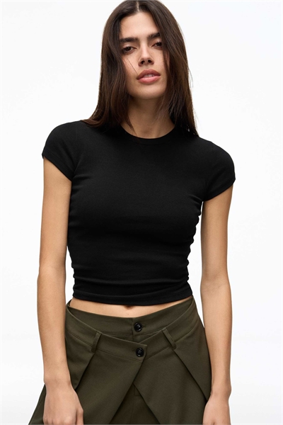 Футболка с коротким рукавом и круглым вырезом артикул 149599868