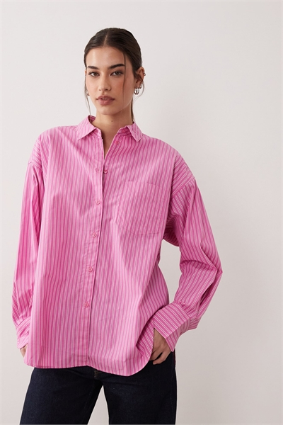 Рубашка Джейми из поплина в крупную полоску артикул 154134433