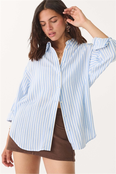 Рубашка из смешанного льна артикул 155000808