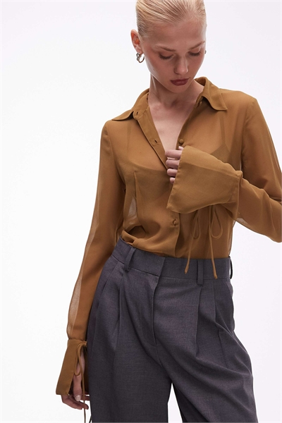 Прозрачная рубашка в стиле 90-х артикул 150830275