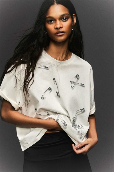 Футболка с коротким рукавом и принтом артикул 155807085