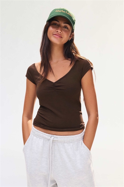 Футболка с коротким рукавом и сборками артикул 155807067