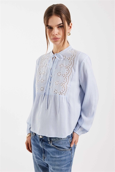 Рубашка с кружевными элементами артикул 153577544