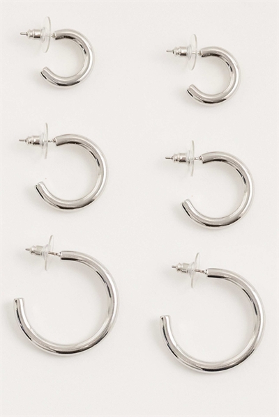 Набор из 3-х колец-серёжек артикул 155002033