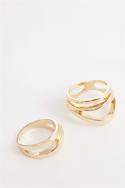 Набор из нескольких абстрактных колец ASOS DESIGN Curve артикул 154832890