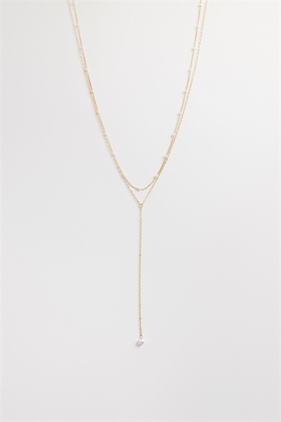 ASOS DESIGN Curve: изящное колье-лариат с подвеской в виде искусственной жемчужины артикул 155408042