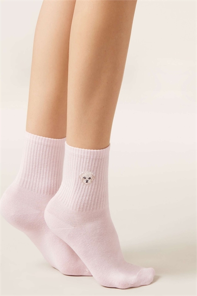 Носки с вышитыми собачками артикул 155976972
