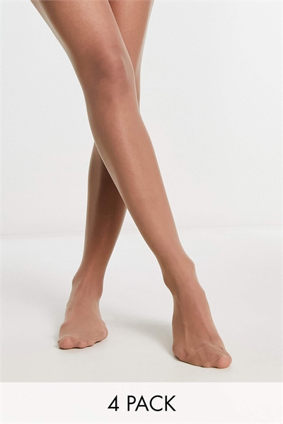 Набор из 4 пар матовых колготок плотностью 20 ден артикул 127539918