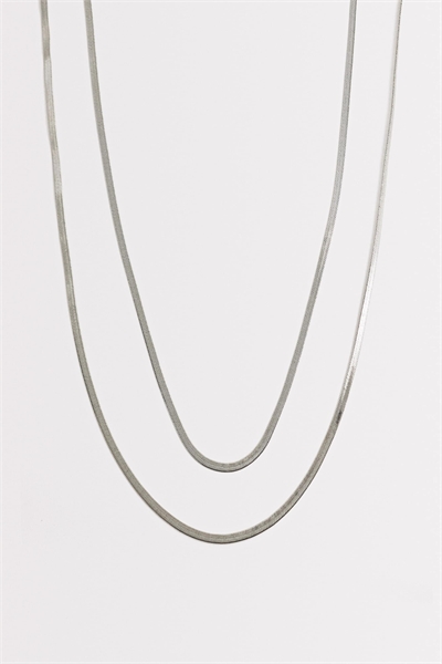 Набор из 2 длинных колье с змеевидной цепочкой артикул 152463467