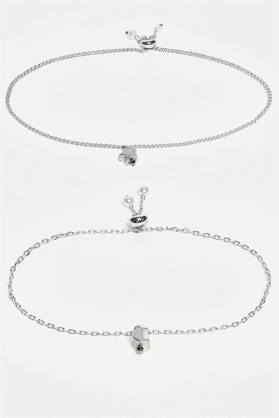 Набор из 2 браслетов дружбы с подвесками-капельками артикул 151227054