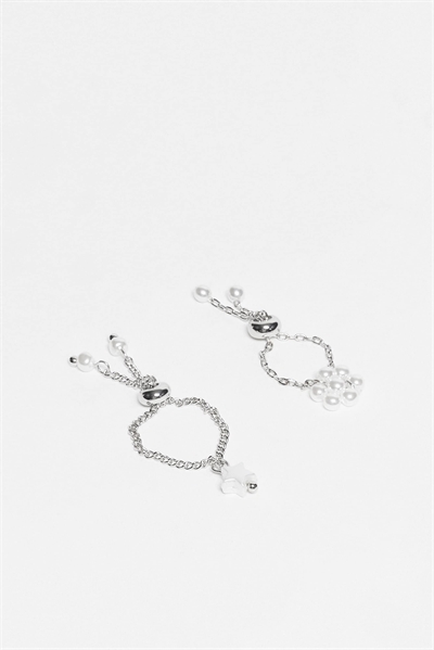 Набор из 2 колец с цепочкой и застежкой-кулоном артикул 151187197