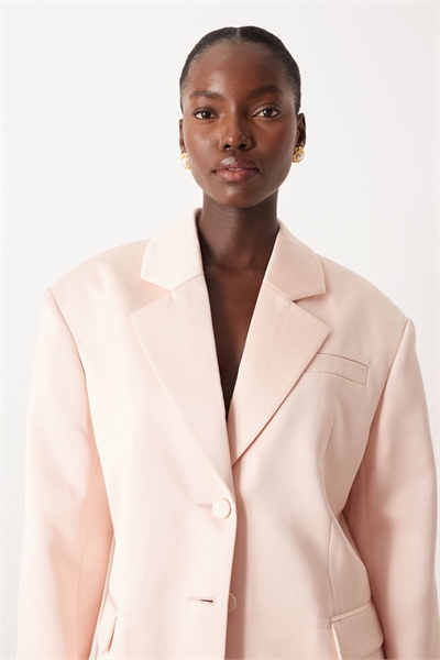 Блейзер из атласа свободного кроя с широкими плечами, сшитый на заказ co-ord артикул 150704663