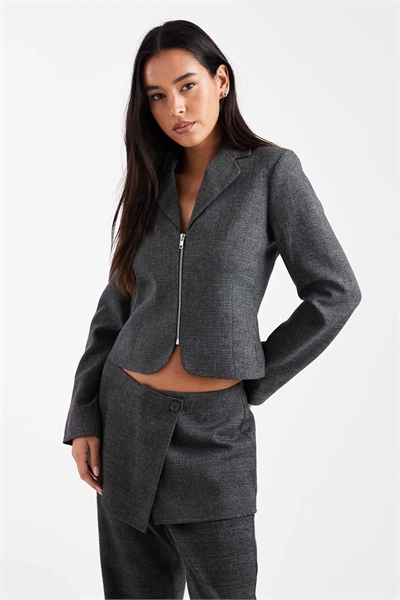 Блейзер на молнии с индивидуальным кроем co-ord артикул 148040322