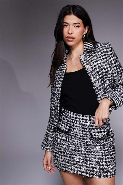 Сшитый на заказ блестящий жакет из букле артикул 151671606