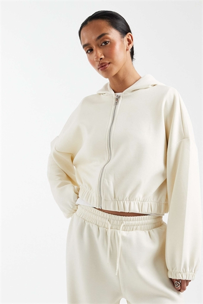 Короткая толстовка с капюшоном из мягкой ткани co-ord артикул 152860114