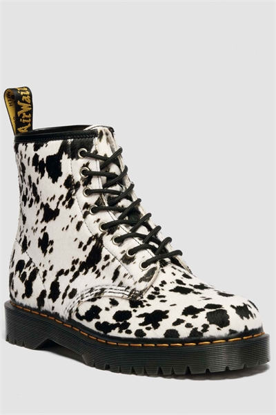 1460 Bex 8-глазные ботинки с черным далматинским принтом артикул 153753109